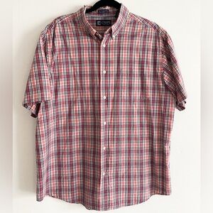 Chaps Sun Drenched Poplin Men’s 100% Cotton Button Down Shirt, Size XL